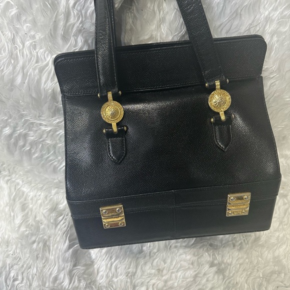 VERSACE RARE LEATHER TRUNK BAG - Picture 5 of 9